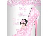 Cutest Girl Baby Shower Invitations Cute Baby Shower Girl Pink Baby Shoe Lace Invitation