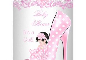 Cutest Girl Baby Shower Invitations Cute Baby Shower Girl Pink Baby Shoe Lace Invitation