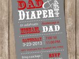 Daddy Baby Shower Invitations Dad Baby Shower Invitation Diaper Baby Shower Invitation Red