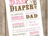 Daddy Baby Shower Invitations Dad Diaper Baby Shower Invitation Diaper Baby by