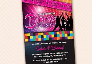 Dance Party Invitations Free Custom Dance Birthday Party Invitation Design Diy Printable