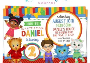 Daniel Tiger Birthday Invitation Template Daniel Tiger Invitations for Kids by Luvibeekids Co