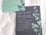 Dark Green Wedding Invitations Dark Green and Grey Wedding Invitation Iwi038 Wedding
