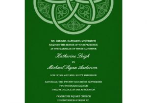 Dark Green Wedding Invitations Dark Green Celtic Knot Wedding Invitations 5 5 Quot X 7 5