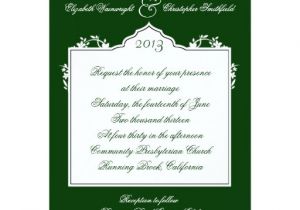 Dark Green Wedding Invitations Dark Green Floral Wedding Invitation Zazzle