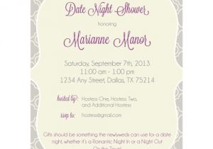 Date Night themed Bridal Shower Invitations Date Night Wedding Shower Invitation