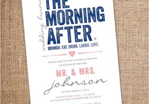 Day after Wedding Party Invitations the Morning after Wedding Brunch Invitation 5 by