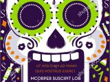 Day Of the Dead Party Invitation Template Day Dead Sugar Skull Halloween Party Stock Vector