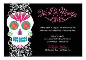Day Of the Dead Party Invitation Template Day Of the Dead Party Invitations Cimvitation