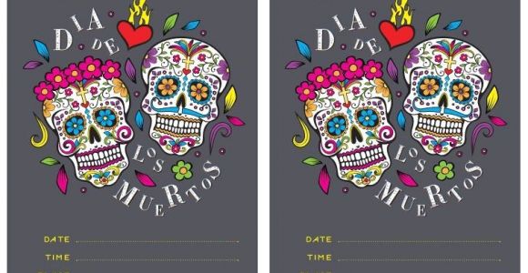 Day Of the Dead Party Invitation Template Free Dia De Los Muertos Invite Printable In 2019 Day Of
