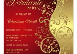 Debutante Party Invitations Personalized Debutante Invitations Custominvitations4u Com