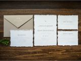 Deckle Edge Paper Wedding Invitations Vendor Inspiration 24606