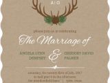 Deer Antler Wedding Invitations Rustic Deer Antlers Wedding Invitation Rustic Wedding
