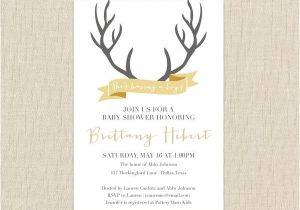 Deer Hunting Baby Shower Invitations Deer Baby Shower Invitation Brown Paper Studios