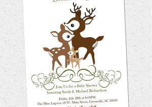 Deer Hunting Baby Shower Invitations Printable Deer Family Baby Shower Invitation Woodland