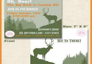 Deer Hunting Birthday Party Invitations Deer Hunting Birthday Party Invitation Buck Elk Hunting