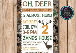 Deer Hunting Party Invitations Deer Hunting Birthday Invitation Hunting by Msthirdgrade