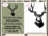 Deer Hunting Party Invitations Deer Hunting Birthday Party Invitation Buck Elk Hunting Boy