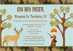 Deer Hunting Party Invitations Items Similar to Hunting Camo Deer Birthday Party