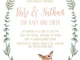 Deer themed Baby Shower Invitations Deer Baby Shower Invitation Girl Woodland Boho
