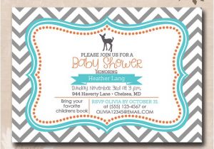 Deer themed Baby Shower Invitations Items Similar to Deer theme Baby Shower Invitations