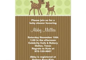 Deer themed Baby Shower Invitations Woodland Deer Baby Shower Invitations 5" X 7" Invitation