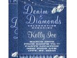 Denim Party Invitation Template Denim and Diamonds Party Invitations Zazzle Com