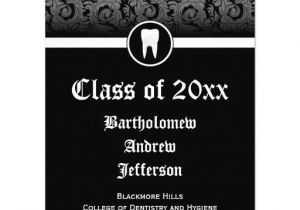 Dental Graduation Invitations Black and White Dental School Graduation Dentistry 4 25 Quot X