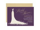 Designer Bridal Shower Invitations Bridal Shower Invitation Elegant Wedding Gown Zazzle Com