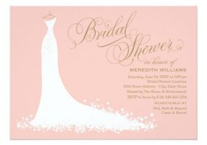 Designer Bridal Shower Invitations Bridal Shower Invitation Elegant Wedding Gown Zazzle