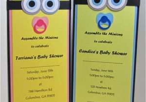 Despicable Me Baby Shower Invitations Minion Baby Shower Invitations