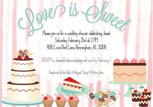 Dessert themed Bridal Shower Invitations "love is Sweet" Dessert themed Shower Invitation there