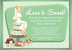 Dessert themed Bridal Shower Invitations Retro Dessert Bridal Shower or Engagement Party Invitation