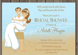 Destination Wedding Bridal Shower Invitations Beach Bridal Shower Invitation Ocean Bridal Shower