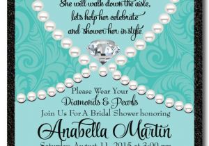 Diamond Bridal Shower Invitations Diamonds & Pearls Bridal Shower Invitation [di 1508