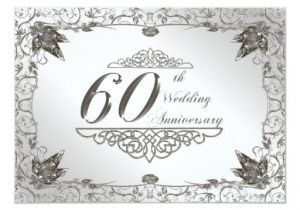 Diamond Wedding Invitation Template 60th Wedding Anniversary Invitation Card Zazzle