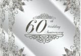 Diamond Wedding Invitation Template Flourish 60th Diamond Wedding Anniversary Invite Zazzle