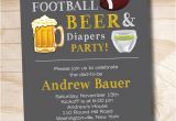 Diaper and Beer Party Invitations Football Beer Diapers Bbq Beer and Babies Diaper Party