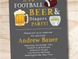 Diaper and Beer Party Invitations Football Beer Diapers Bbq Beer and Babies Diaper Party