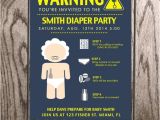 Diaper and Beer Party Invitations Warning Beer and Diaper Party Invitation by Myprintableheart
