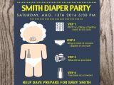 Diaper and Beer Party Invitations Warning Beer and Diaper Party Invitation