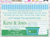 Diaper and Wipes Party Invites 372 Diy Diapers and Wipes Party Invitation or Thank You