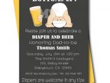 Diaper Party Invitation Beer and Diaper Baby Shower Invitation Chalkboard Dad