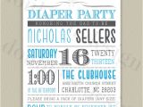 Diaper Party Invitation Diaper Party Printable Invitation with Color by Doubleudesign