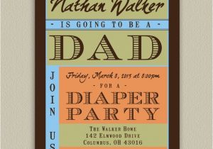 Diaper Party Invitation Diaper Party Shower for Dad Printable Invitation with