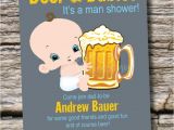 Diaper Party Invitation Man Shower Beer and Babies Diaper Party Invitation