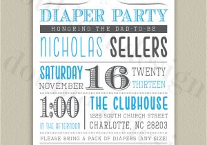 Diaper Party Invitation Template Free Diaper Party Printable Invitation with Color by Doubleudesign