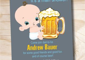 Diaper Party Invitation Template Free Man Shower Beer and Babies Diaper Party Invitation Printable