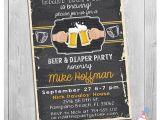 Diaper Party Invitations for Men Beer and Diaper Party Invitation Dad Beer Baby Shower