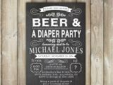 Diaper Party Invitations for Men Beer and Diaper Party Invitation Diaper Party Invite for Men